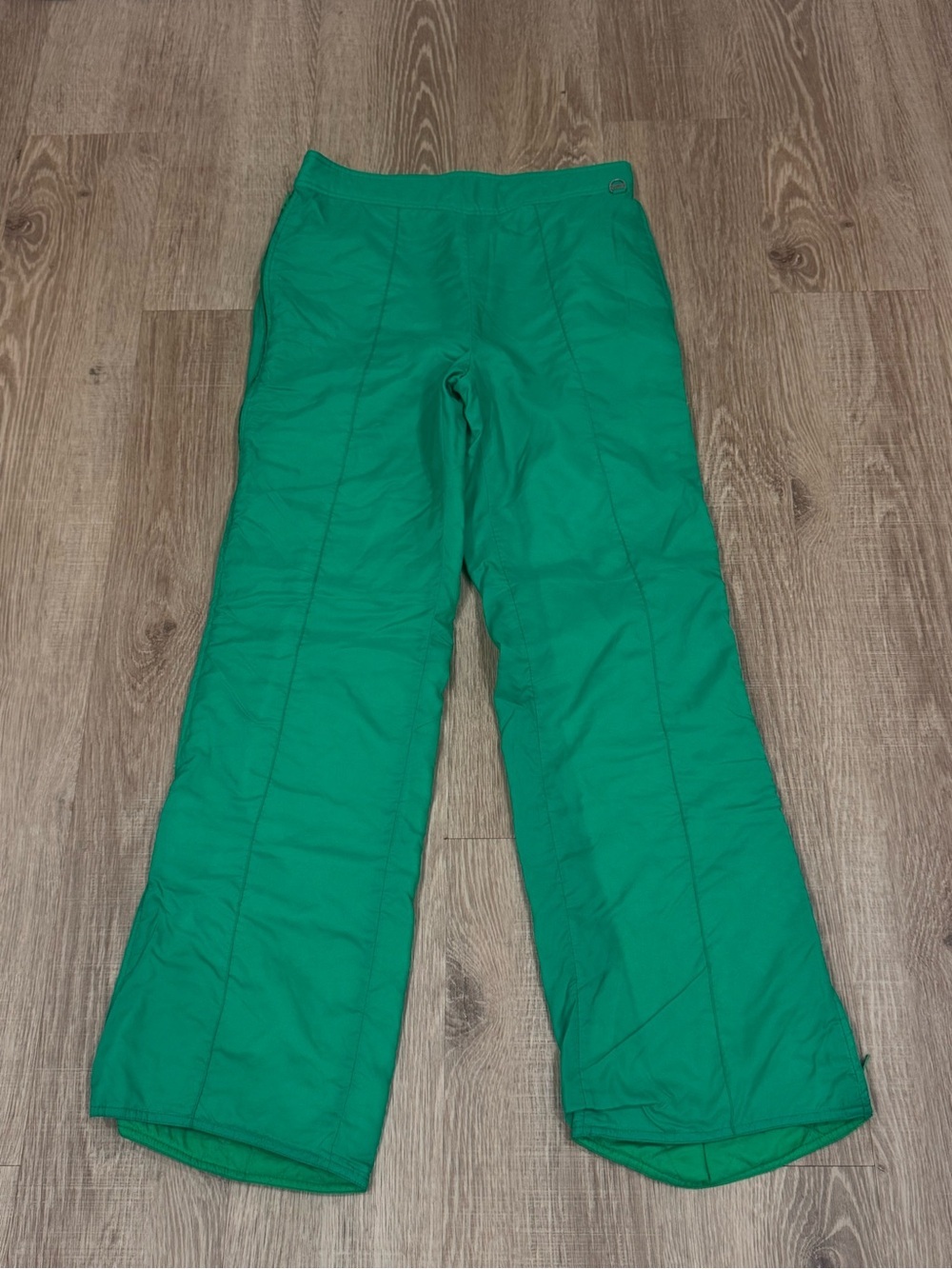 Vintage SKYR Ladies XL Green Ski Snow Pants Made in Hong Kong